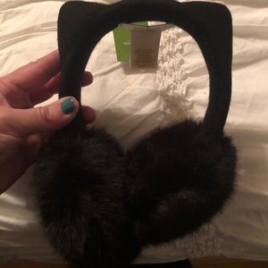 Kate spade faux fur cat ear muffs